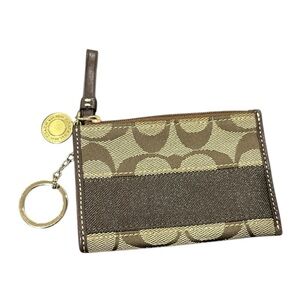 Coach Signature legacy Stripe Mini Skinny ID Case